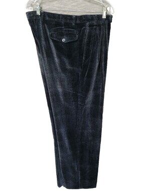 Vintage Feldini Pleated Velour Dress Pants High Rise Mens 32x29